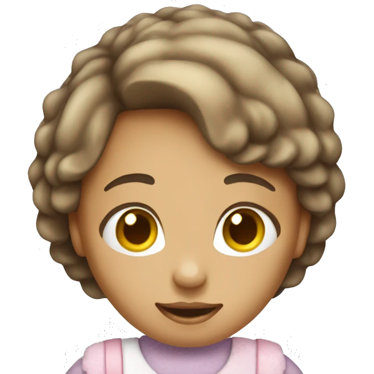 Make me an image of a girl holding sugar emoji