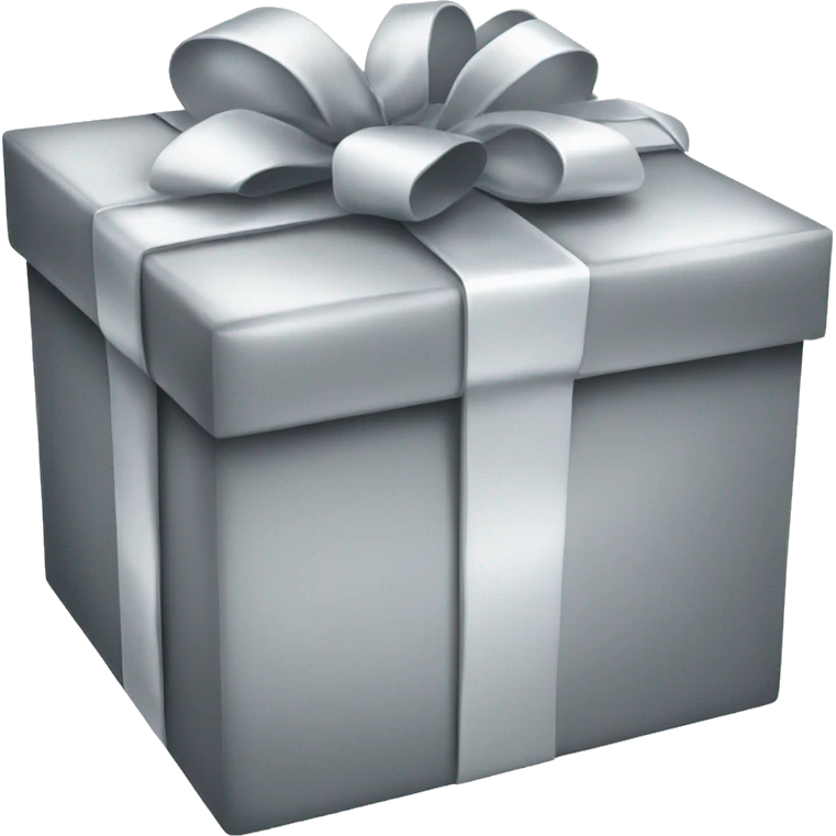 Silver Christmas gift package  emoji