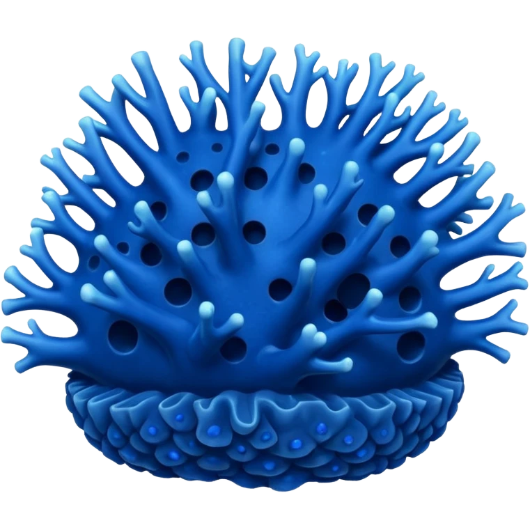 blue Coral in sea emoji