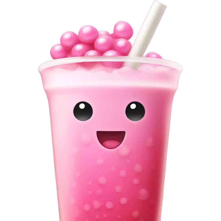 Pink boba emoji