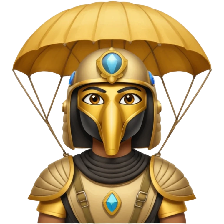 egyptian horus, parachute emoji