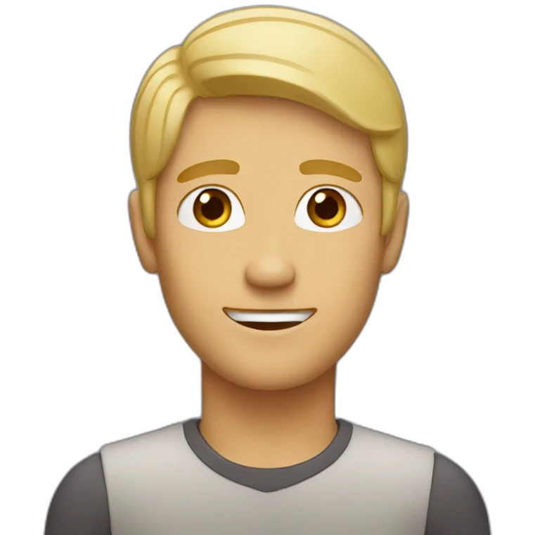 Blonde man with Brown eyes signaling ok emoji