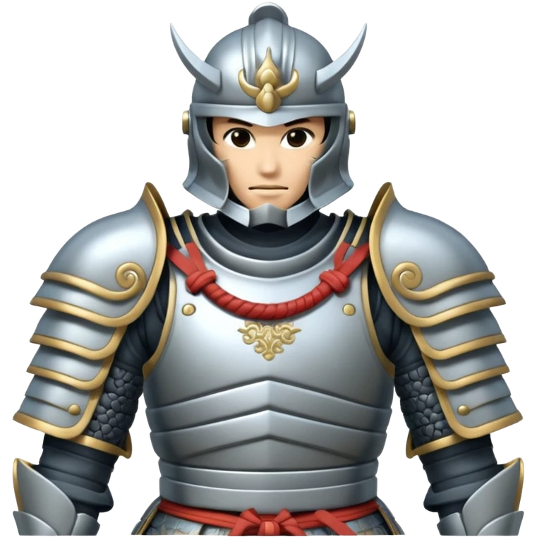 silver samurai armour emoji