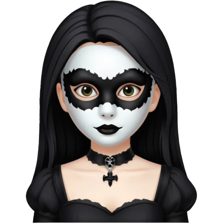 Goth girl Halloween emoji