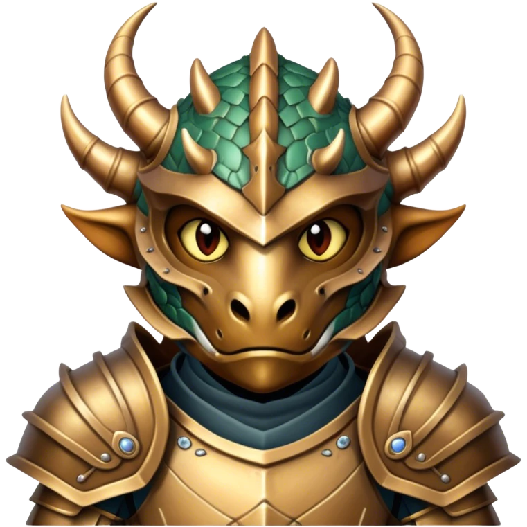 dnd character dragonborn with armor emoji