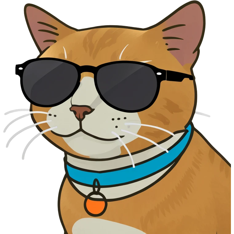 Cat with sunglasses emoji