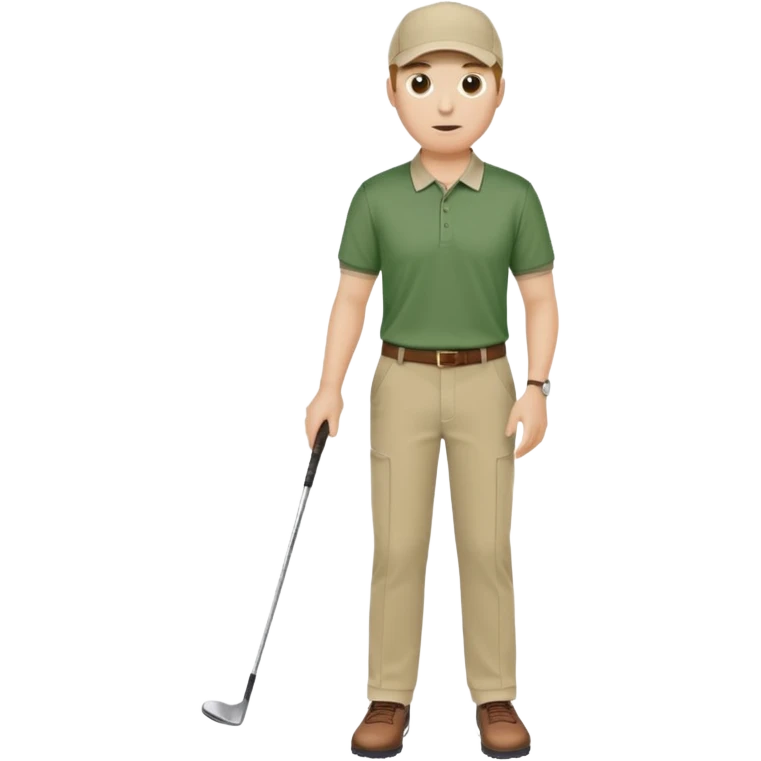 man playing golf full body emoji