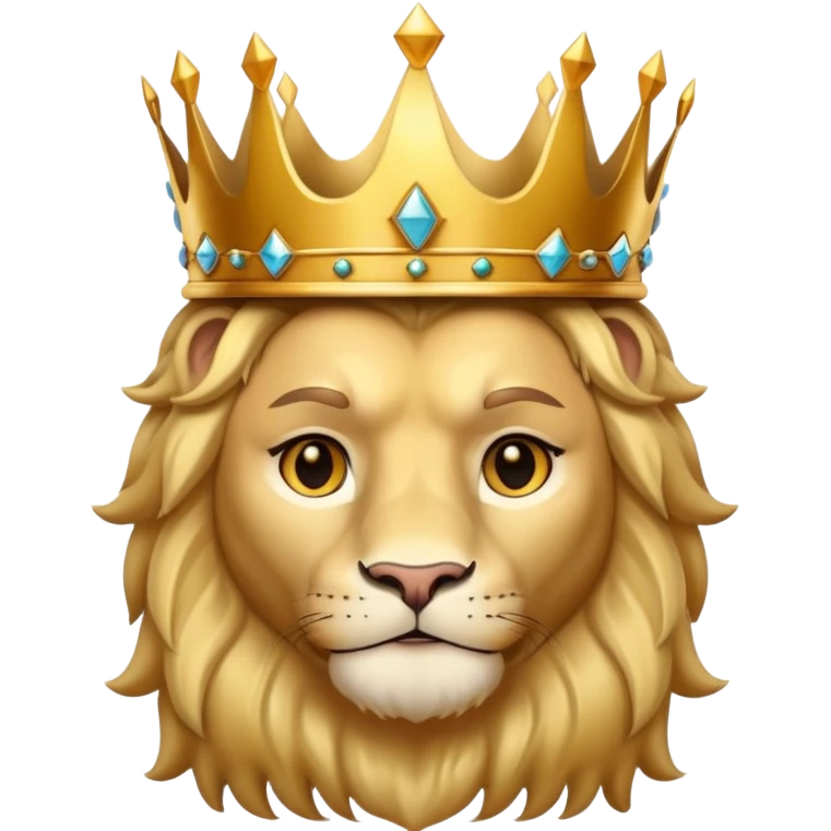 Leoa com coroa emoji