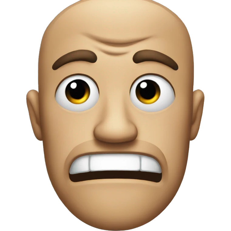 Angry guy giving side eye emoji