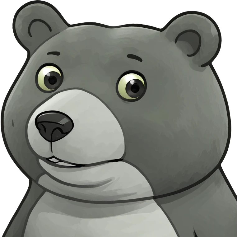 gray bear toy emoji