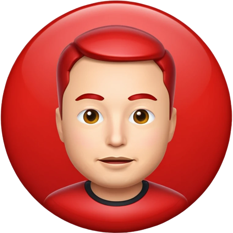 Elon Musk as an apple style emoji emoji