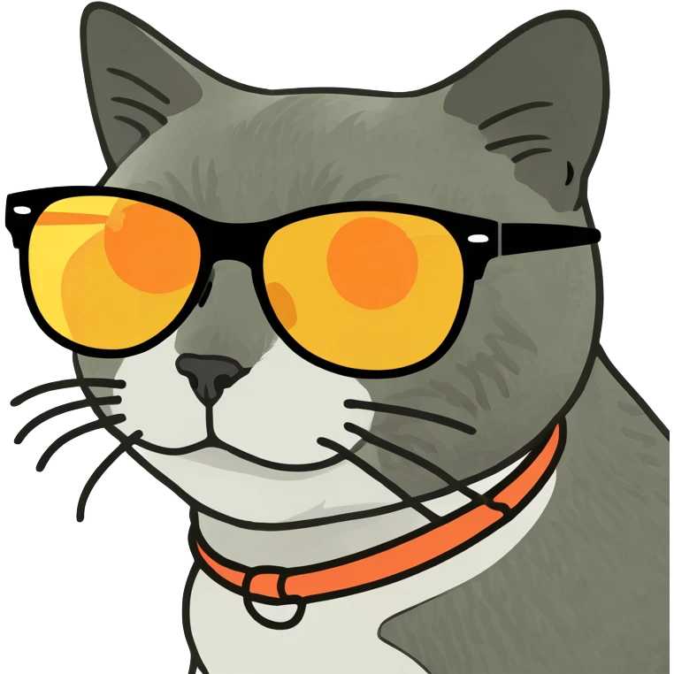 Cat with sunglasses emoji