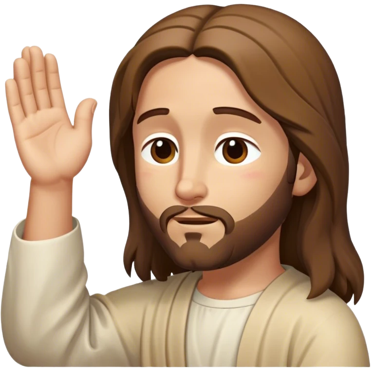 Jesus praying and winking emoji