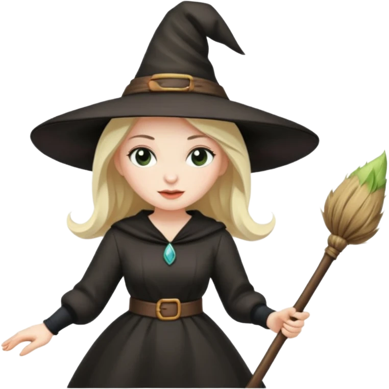 witch on a broom emoji