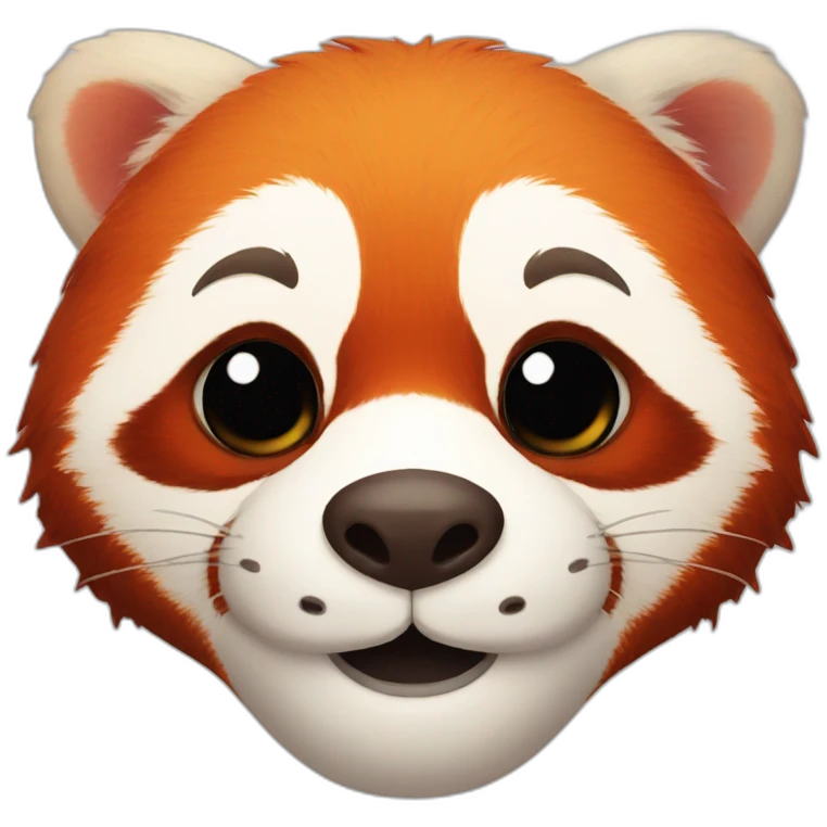 Red panda face emoji