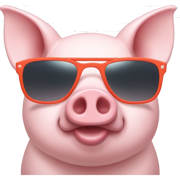 pig in a pool with sunglasses  emoji