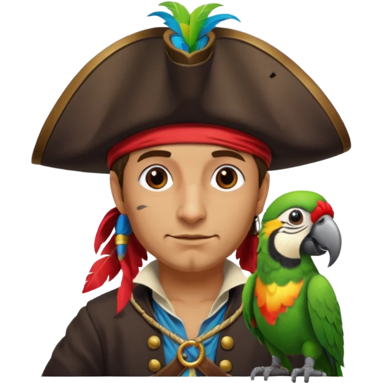 pirate and parrot emoji