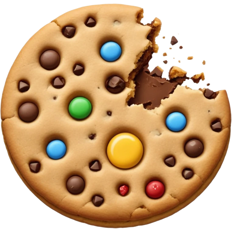 Make a broken cookie 🍪 emoji