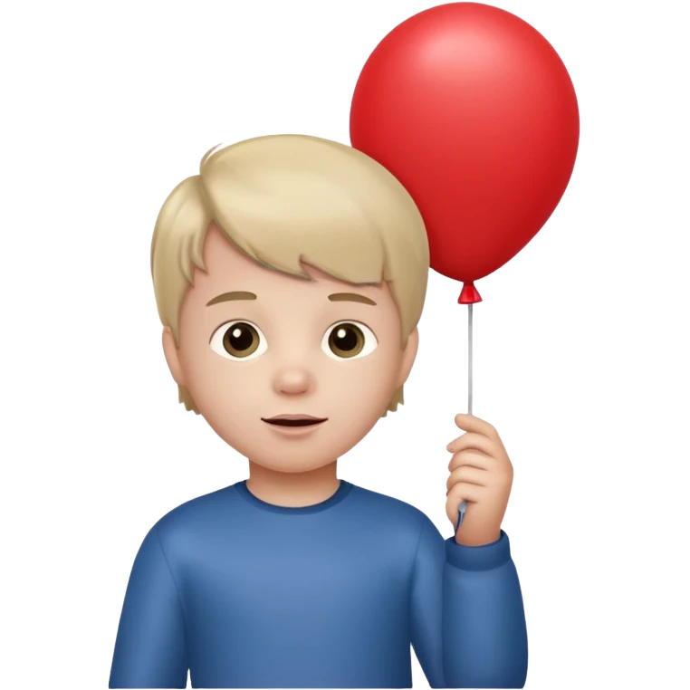 a little kid with balloon emoji