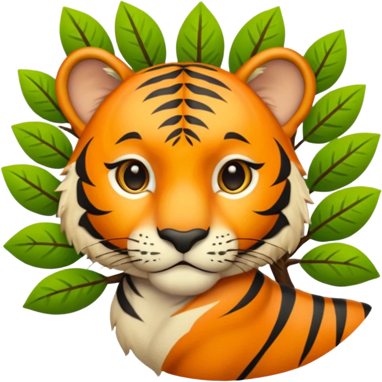 Tiger on tree emoji