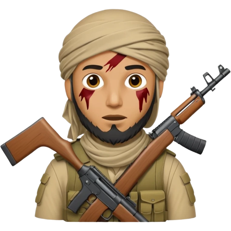 taliban soldier with gunshot wound to the head emoji
