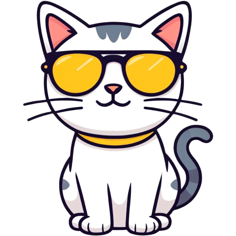 Cat with sunglasses emoji