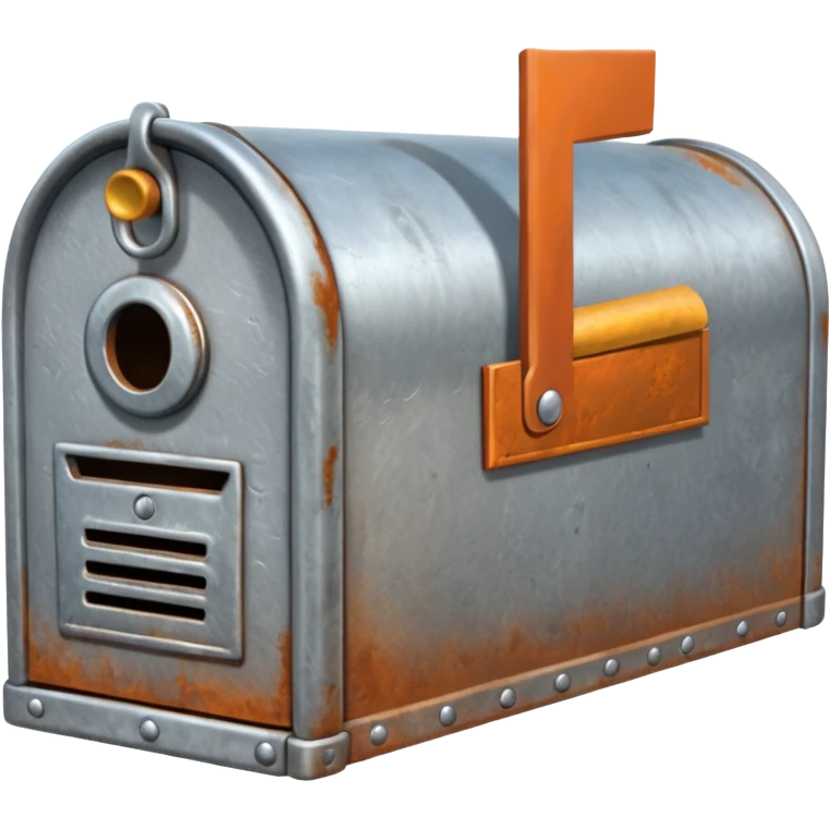 silver mailbox with emoji