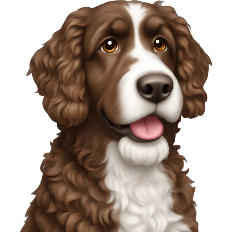 2 brown Aussiedoodles emoji