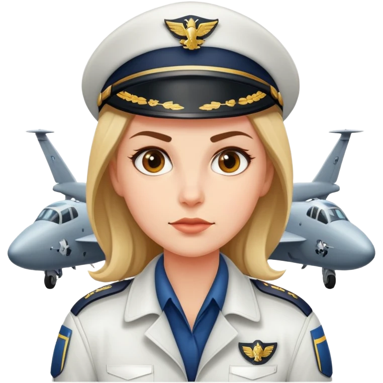 Female pilot with plan emoji