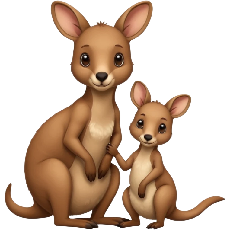Maman et bébé kangourou emoji