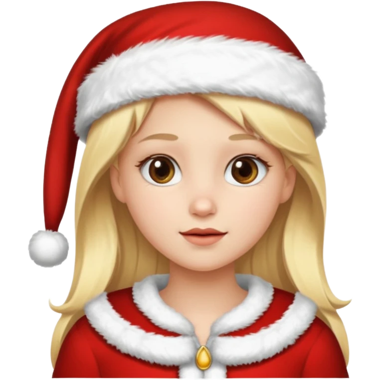 Blondie girl santa clauss emoji