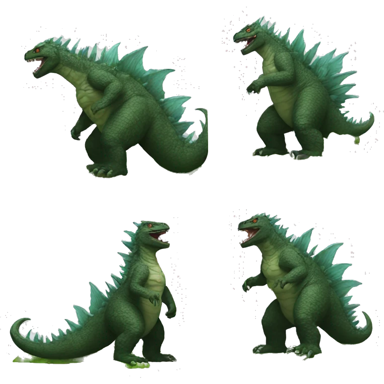 Godzilla on bunny island emoji