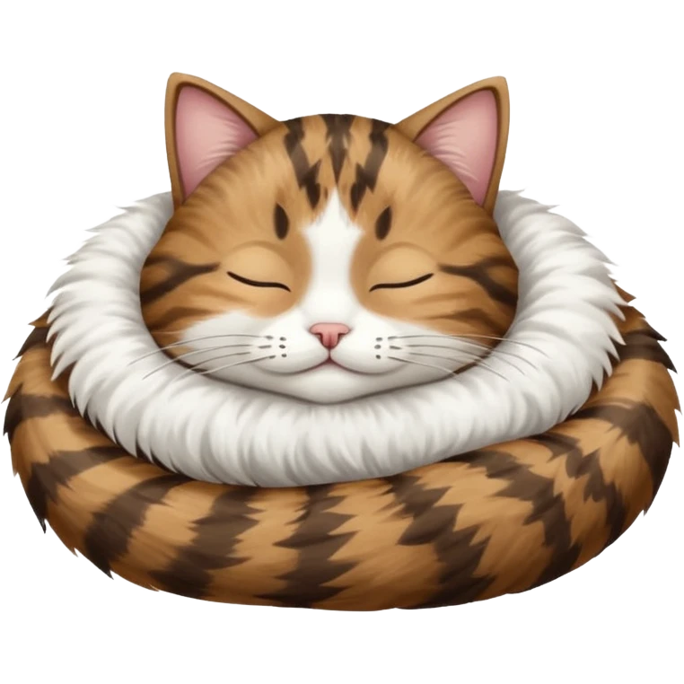 dark brown tabby and white cat sleeping rolled over and upside down emoji