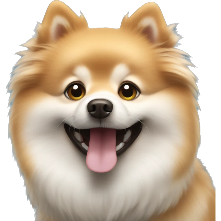 German Spitz dog being happy emoji