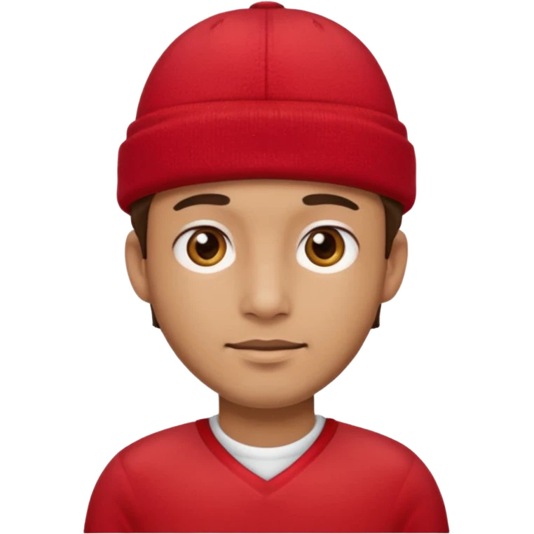 a man with red jersey and hat emoji
