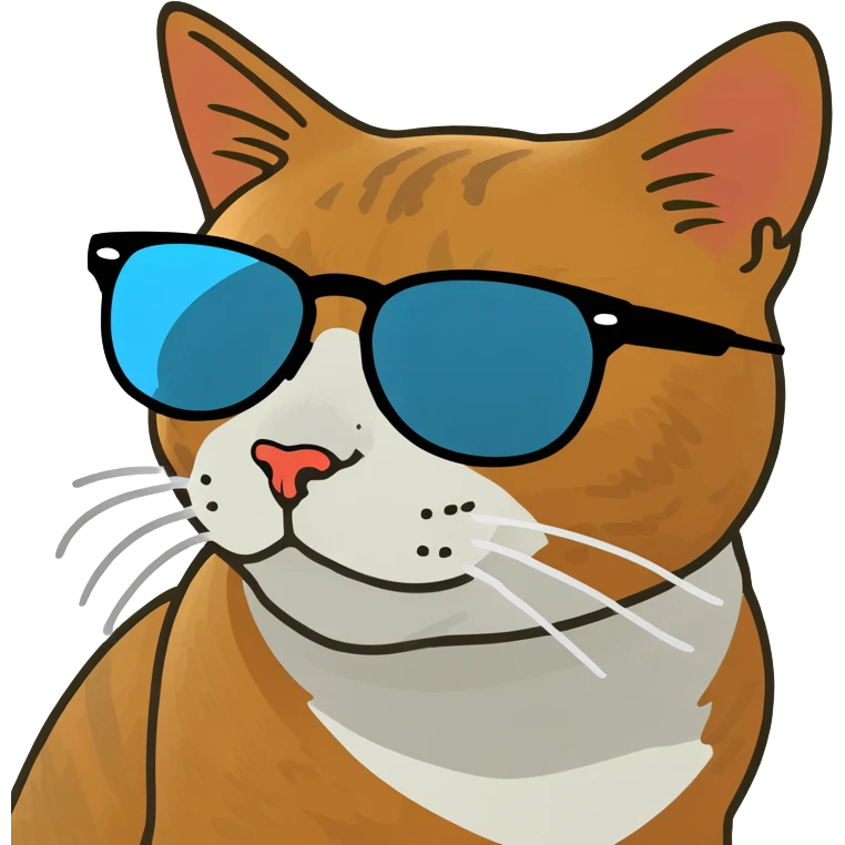 Cat with sunglasses emoji