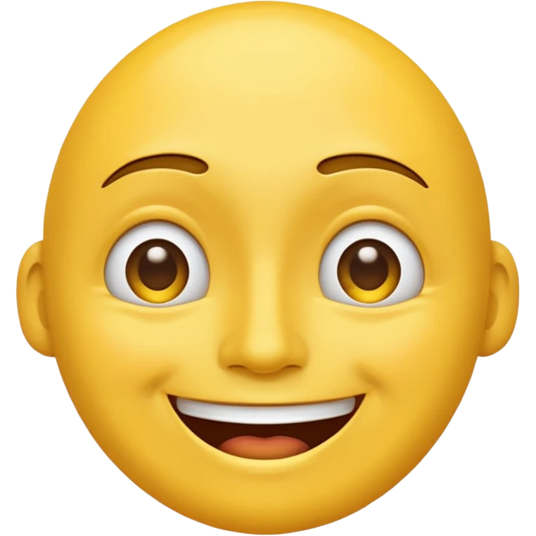 Create a yellow face nodding  emoji