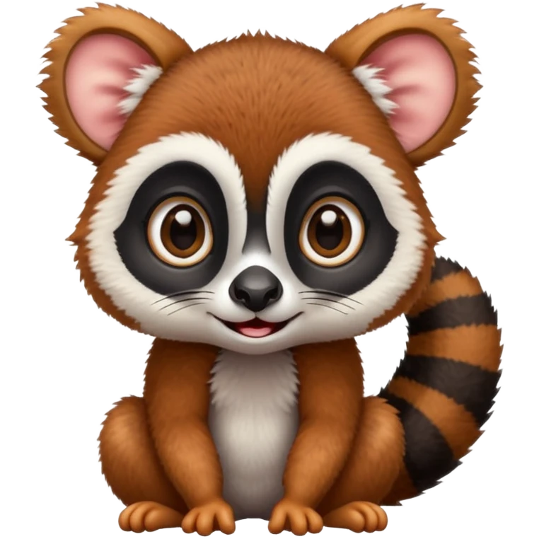cute lemur, simple, friendly, suitable for emoji emoji