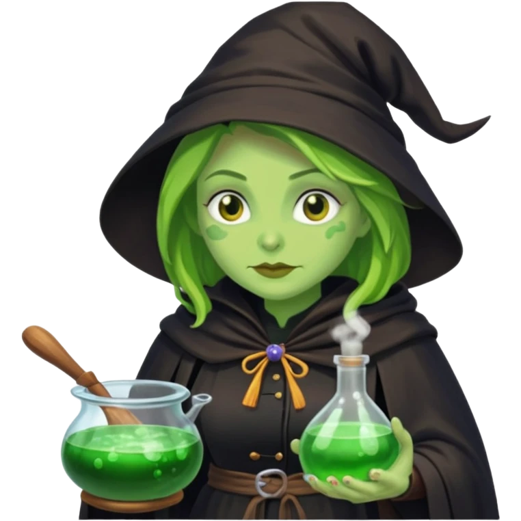 green witch cooking potion emoji