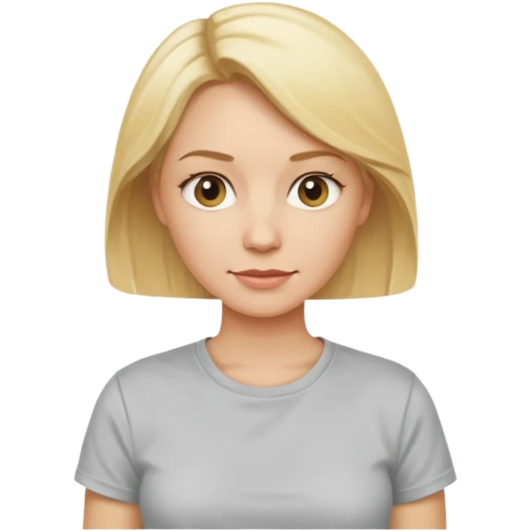 blond professional in mid-30s to 40s dressed casual emoji
