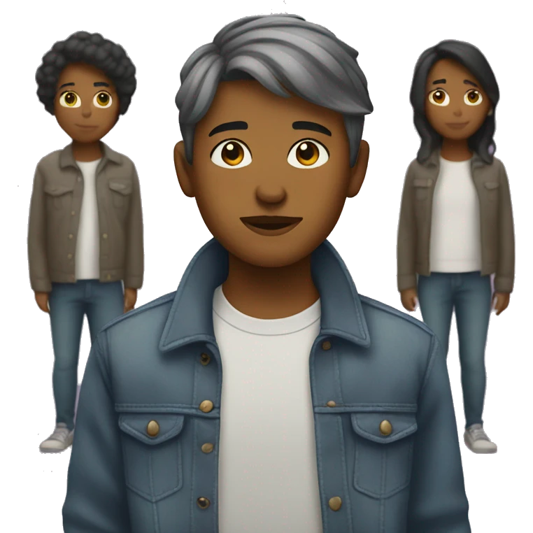 nonbinary standing by themself forward facing emoji