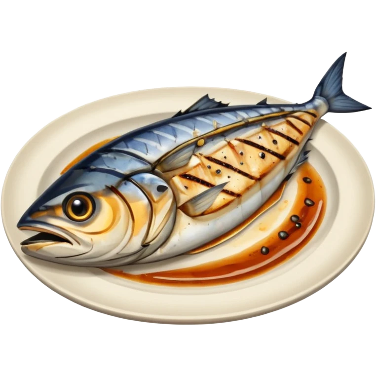 grilled mackerel with grill marks emoji