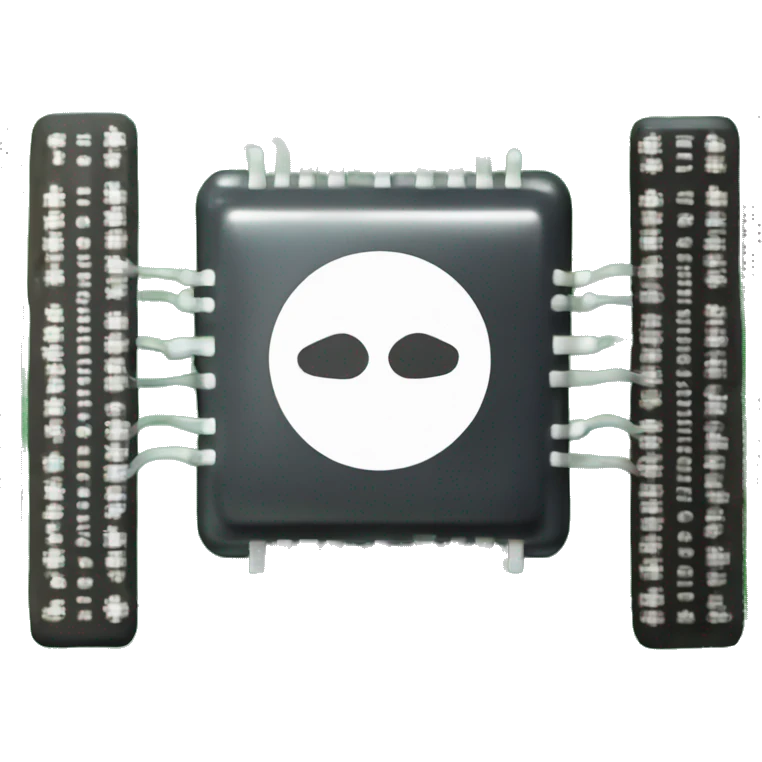A integrated circuit in for of DIP with 8 pins for example it should look like ne555 timer ic emoji