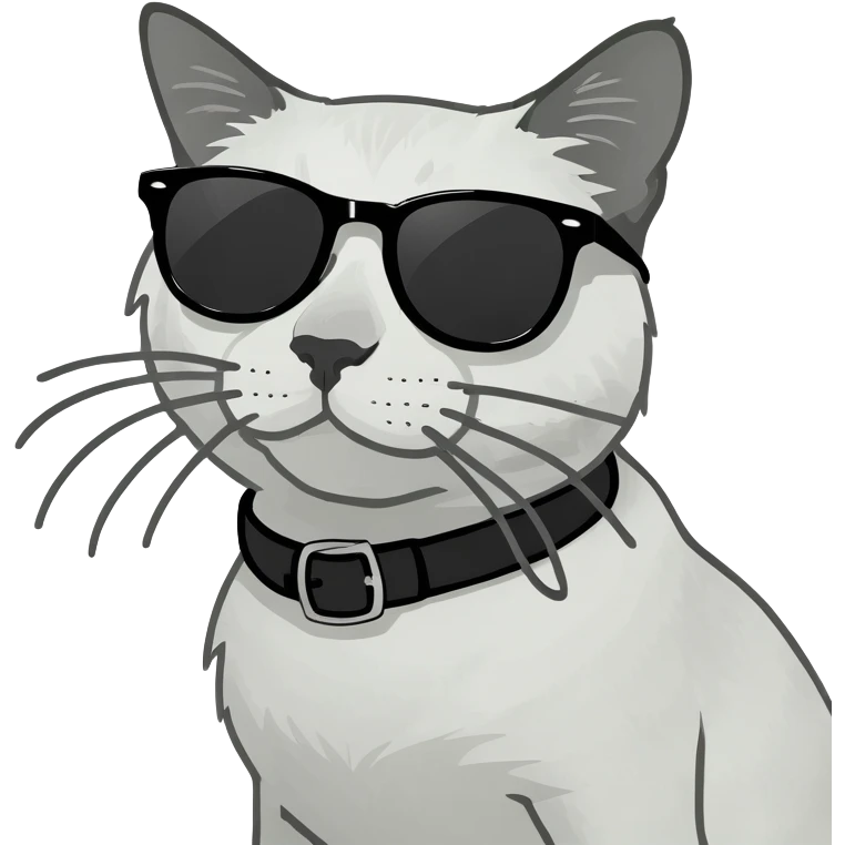 Cat with sunglasses emoji