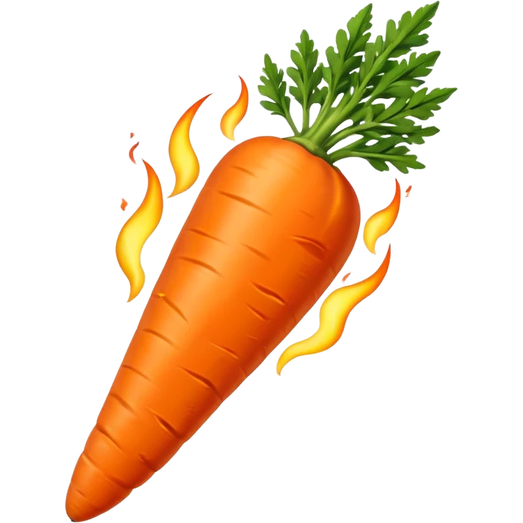 Flaming carrot emoji