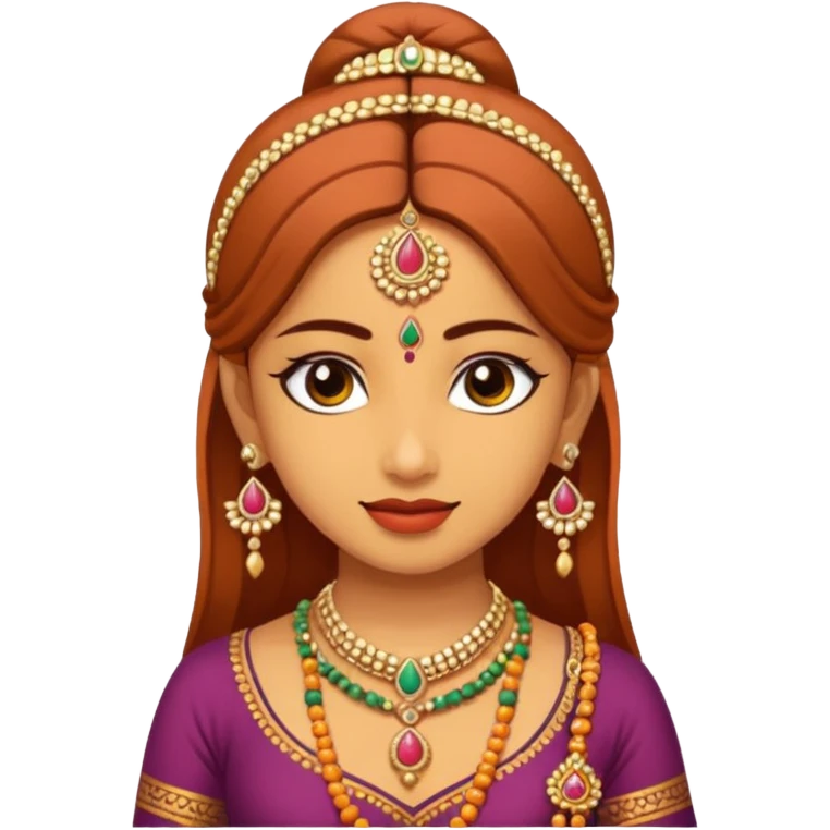 A sanskari girl with bindi and necklace emoji