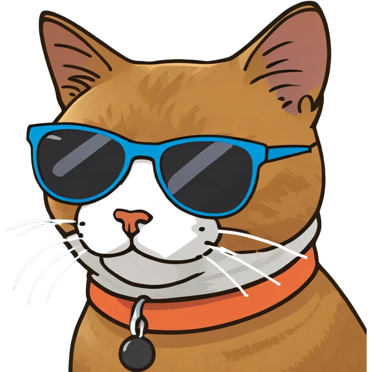 Cat with sunglasses emoji