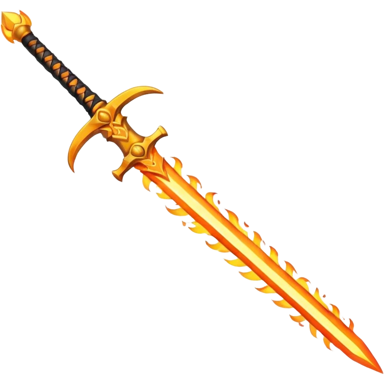 fire sword striking down emoji