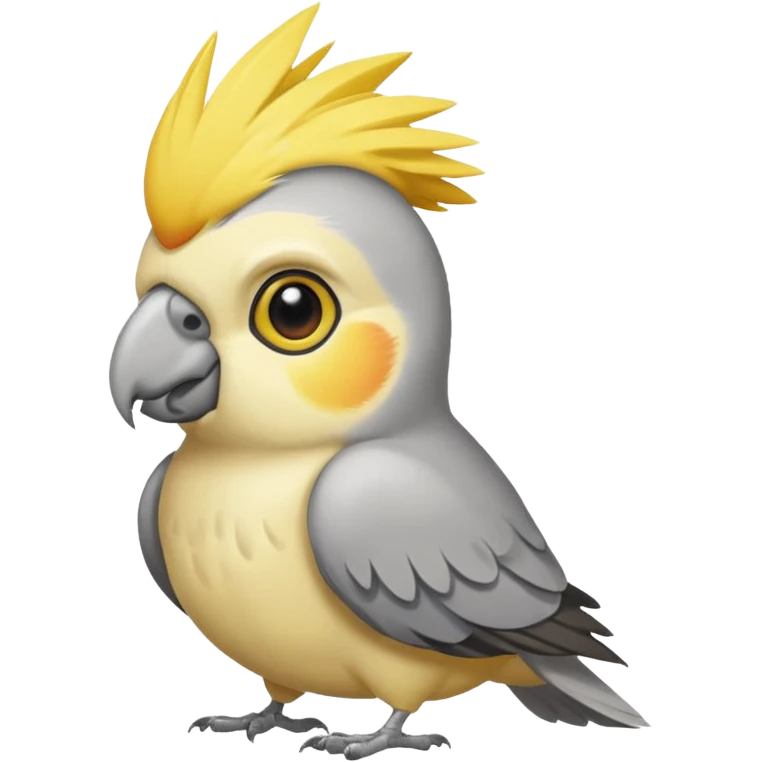 cockatiel bird looking left emoji
