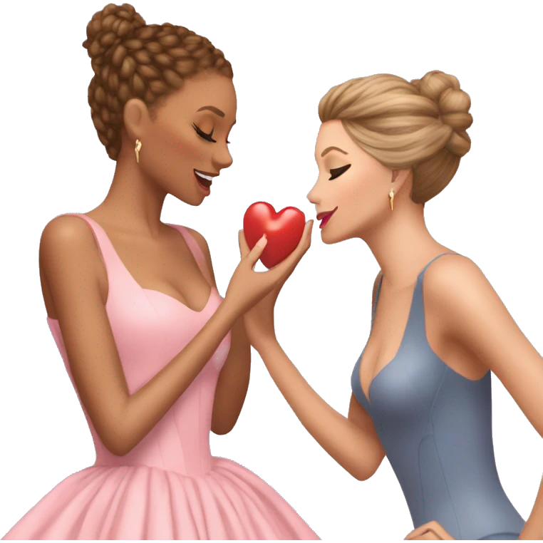 Taylor Swift Beyoncé en Ariana Grande dándose un abrazo emoji